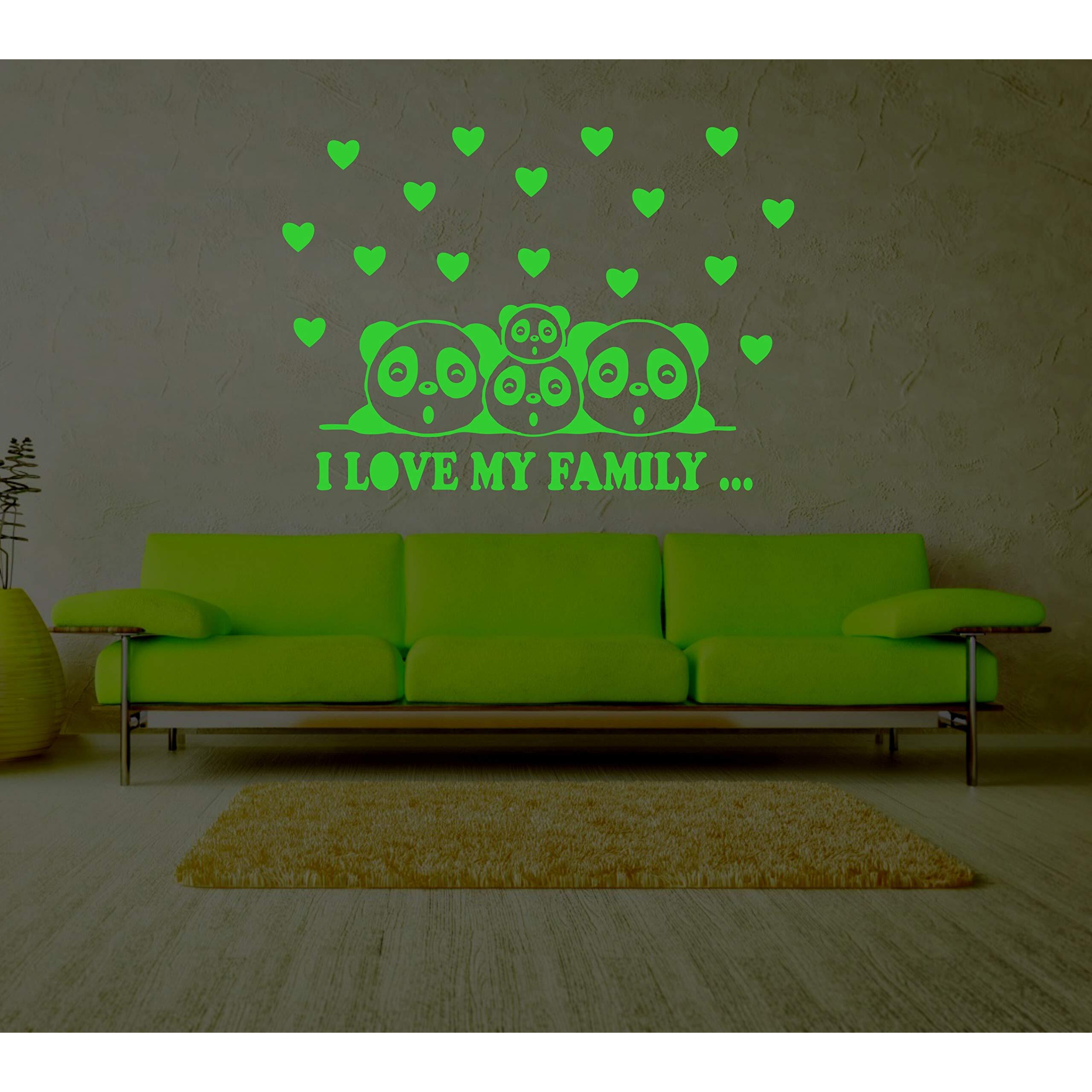 Dreamkraft Glow In The Dark Kids Room Decor Radium Sticker (Green, 20X20 Cm)