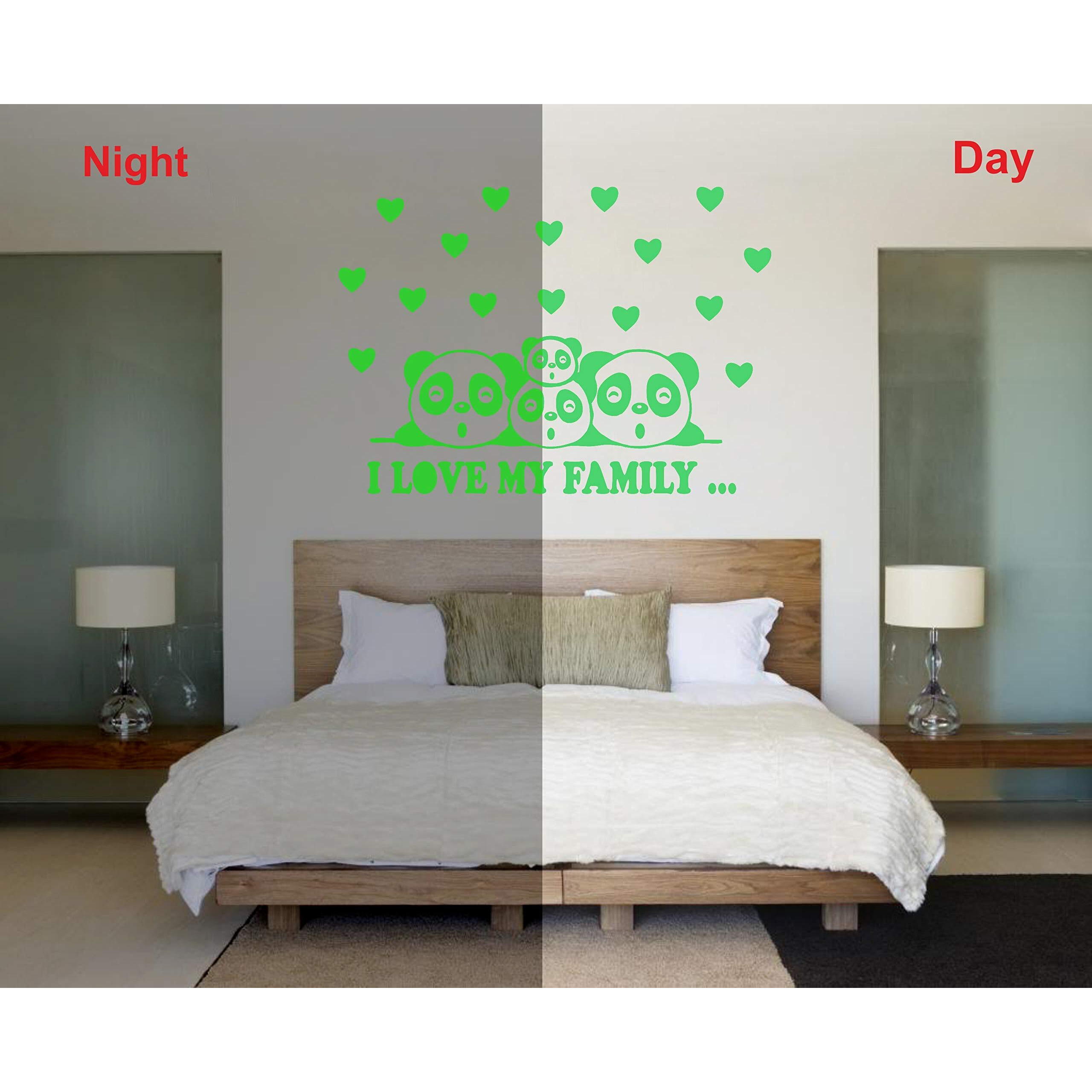 Dreamkraft Glow In The Dark Kids Room Decor Radium Sticker (Green, 20X20 Cm)
