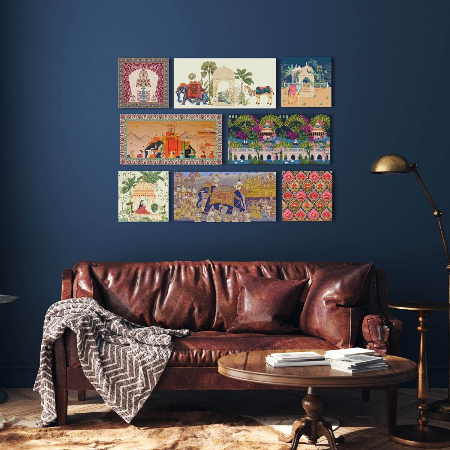 Printelligent Ethnic Indian Wall Painting On Canvas For Living Room Wall Decoration Framed Art For Bedroom Hotel Office Restaurant.. (Art Deco5)