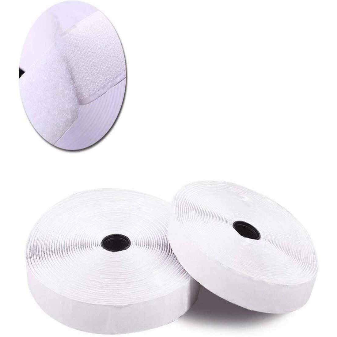 Diy Crafts Pack Of 2 Pcs, Hook And Loop Sticky, Self Adhesive Hook And Loop Sticky Back Fastener 1X0 16 Feet Roll Double Sided Gu (Pack Of 2 Pcs, Hook And Loop Sticky)