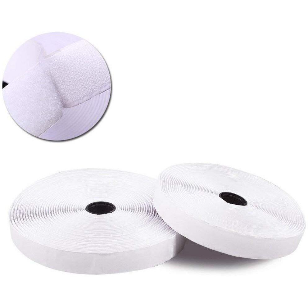 Diy Crafts Pack Of 2 Pcs, Hook And Loop Sticky, Self Adhesive Hook And Loop Sticky Back Fastener 1X0 16 Feet Roll Double Sided Gu (Pack Of 2 Pcs, Hook And Loop Sticky)