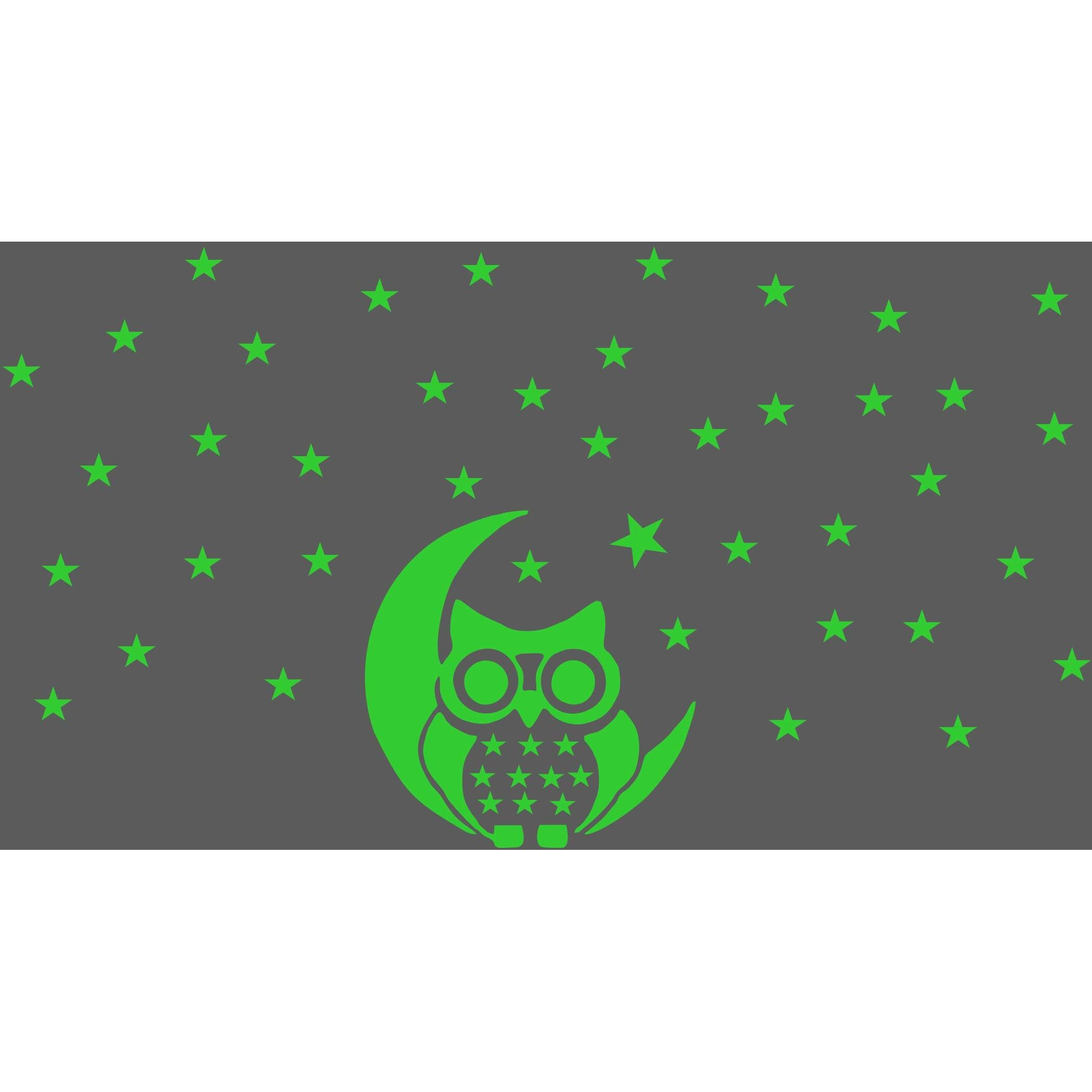 Dreamkraft Glow In The Dark Kids Room Decor Radium Sticker (Green, 64X35 Cm)