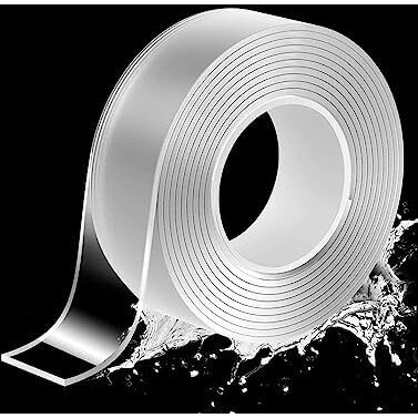 Harions Ivy Grip Tape Two Way Transparent Adhesive Tape For Walls Home Kitchen Carpet Car Decoration Washable Reusable Strong Sticky Strips (3 Cm X 3 M)