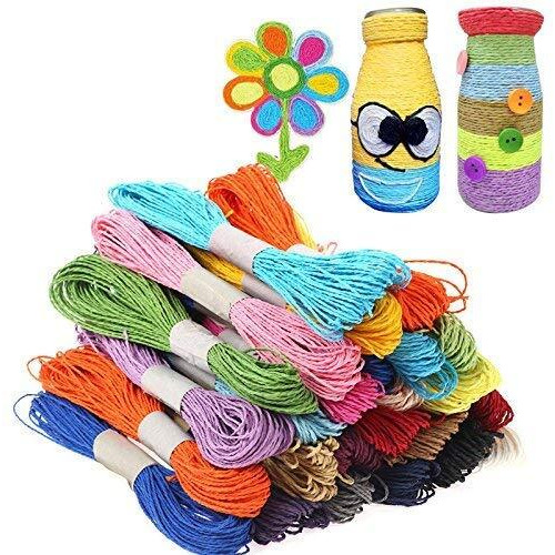 Snow Crafts Pack Of 10 Coloured Designer Look Rope Colourful Diy Twisted Paper Ropes Threads For Various Art And Craft Projects And Decoration. (Colourful)