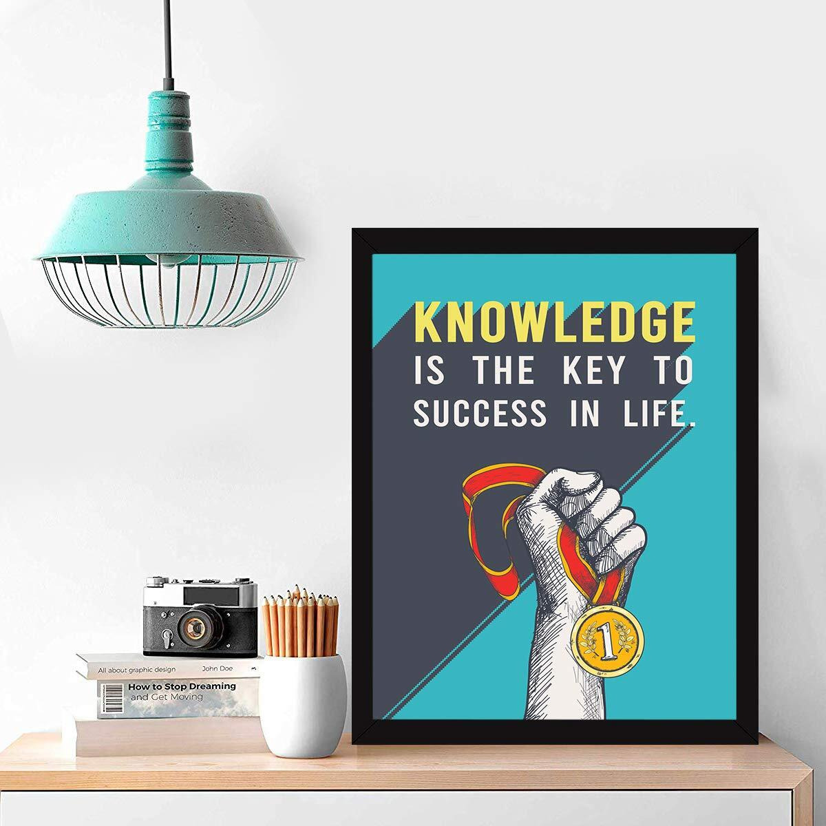 Chaka Chaundh - Motivational Frames For Study Room - Motivational Posters For Study Room - Motivational Posters For Students - Education Quotes Wall Frames - (14 X 11 Inches)