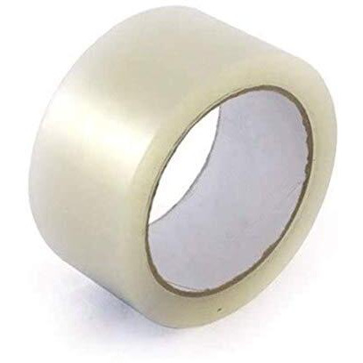 Eclet Adhesive Carton Packing High Strength Tape (White, 2Inch/48Mm X 65M) - Pack Of 2