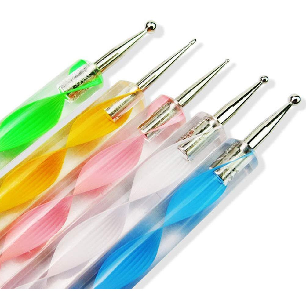 Jern Kids Crafts And Nail Art Dotting Tools Set With Mandala Dotting Stencils, Templates, Brushes And Paint Tray - 17 Pcs