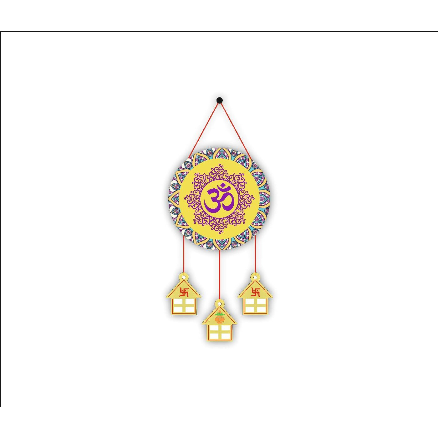 Apna Photo &quotOm Mantra Mdf Wall Hanging - Elegant Wooden Home Decor With Spiritual Symbol - Inspirational Quote Wall Art For Meditation Rooms, Living Spaces, And Yoga Studios"| | Om Mantra