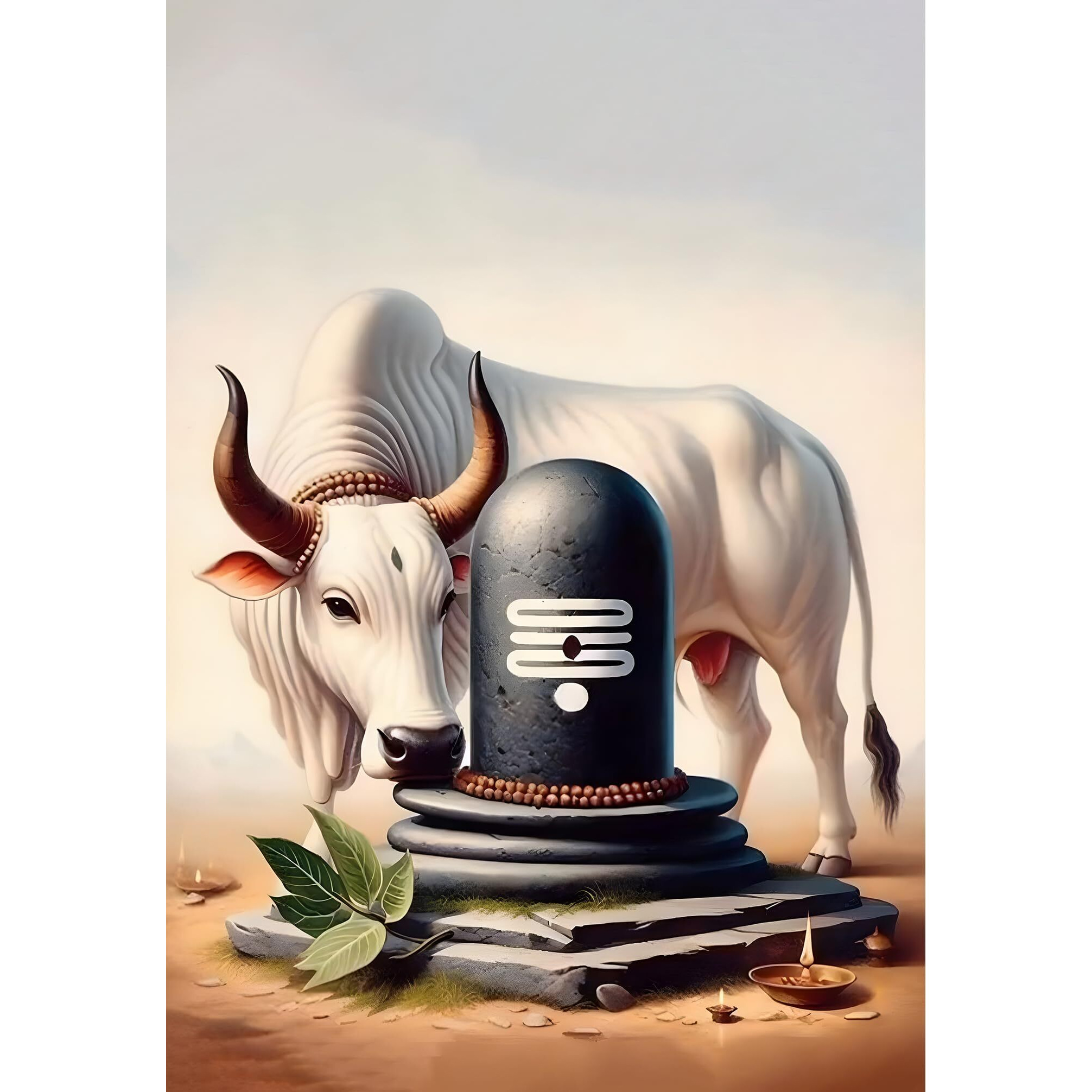 Lord Shiva Lingam Poster | Nandi Sticker For Wall | Lord Shiva Lingam Sticker | Nandi Ji Poster For Pregnant Women | Shiva Linga Poster Huge For Pooja Room Decoration