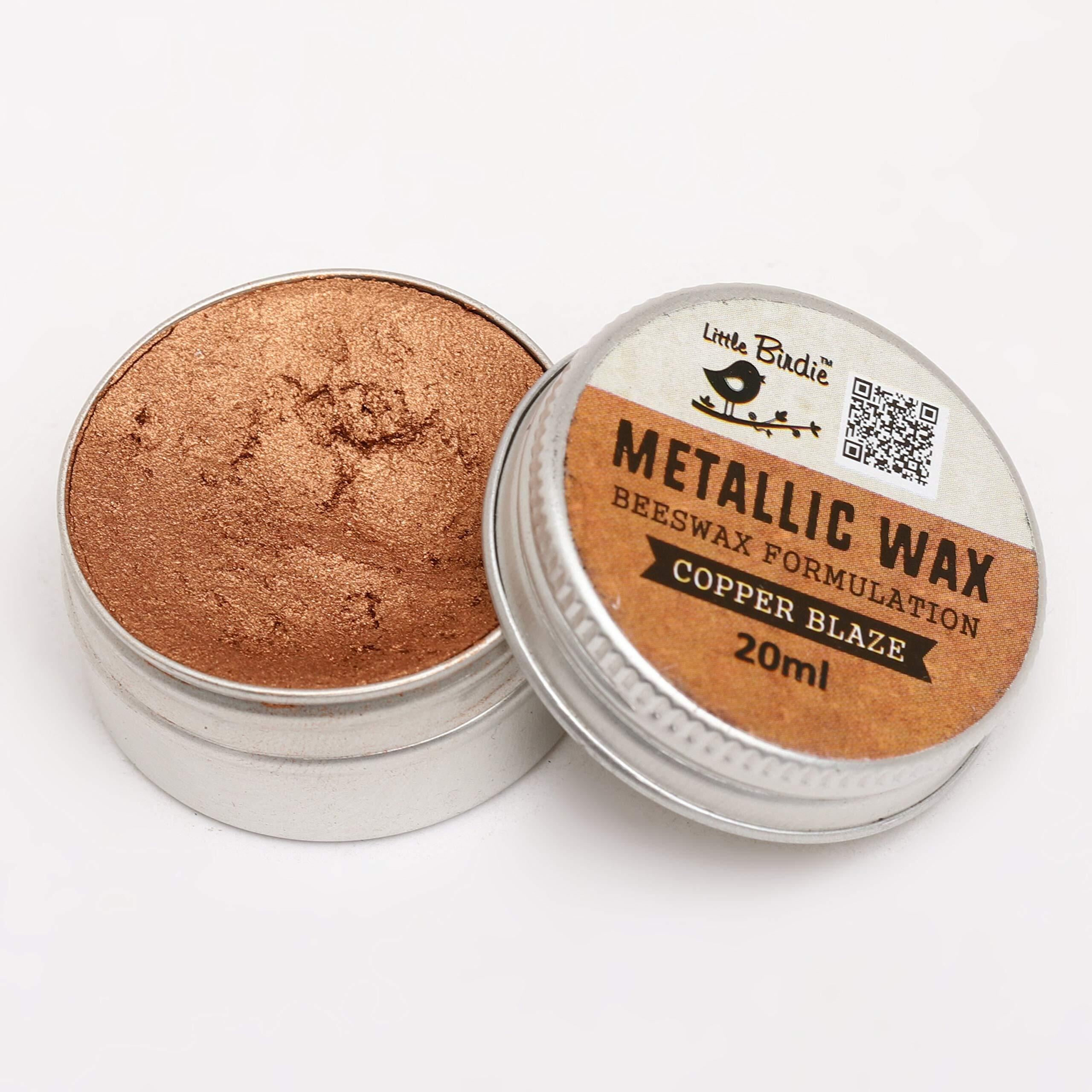 Little Birdie Metallic Wax - Copper Blaze (20Ml) | Metallic Finish For Textured Surfaces & Craft Projects