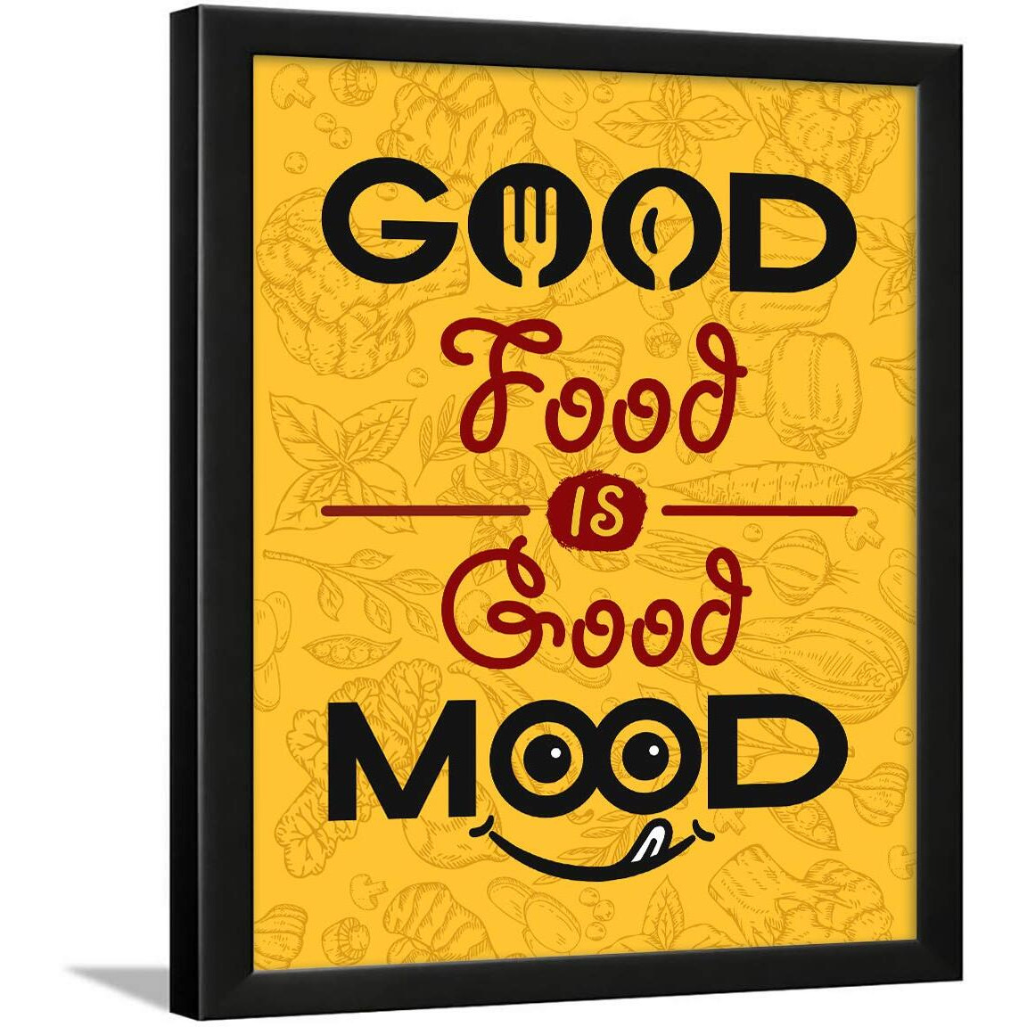 Chaka Chaundh - Kitchen Posters For Wall - Kitchen Posters Framed - Kitchen Quotes Wall Frames - Posters For Kitchen Quotes Decor  Kitchens Quotes Wall Hanging (Food - Yellow - 1)