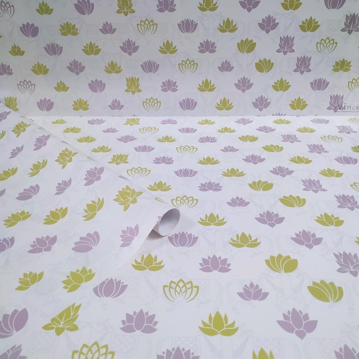 Evince Pichwai Lotus Pattern Gift Wrapping Paper | For Diwali Xmas Corporate Gifting And All Occasion | Wrap Your Gift With Indian Culture(Pack Of 25)(70 X 50 Cms Large Size)