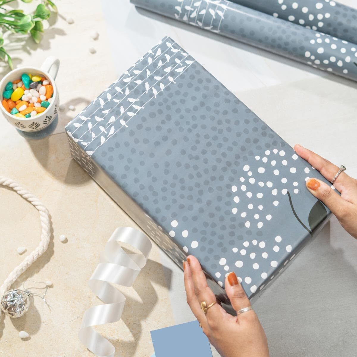 Evince Set Of 25 Bird Gift Wrapping Paper | For Kids Child Adult Him Her For All Ages, Premium Wraps For Birthday Diwali Xmas Anniversary And For All Occasion (70 X 50 Cms Large)