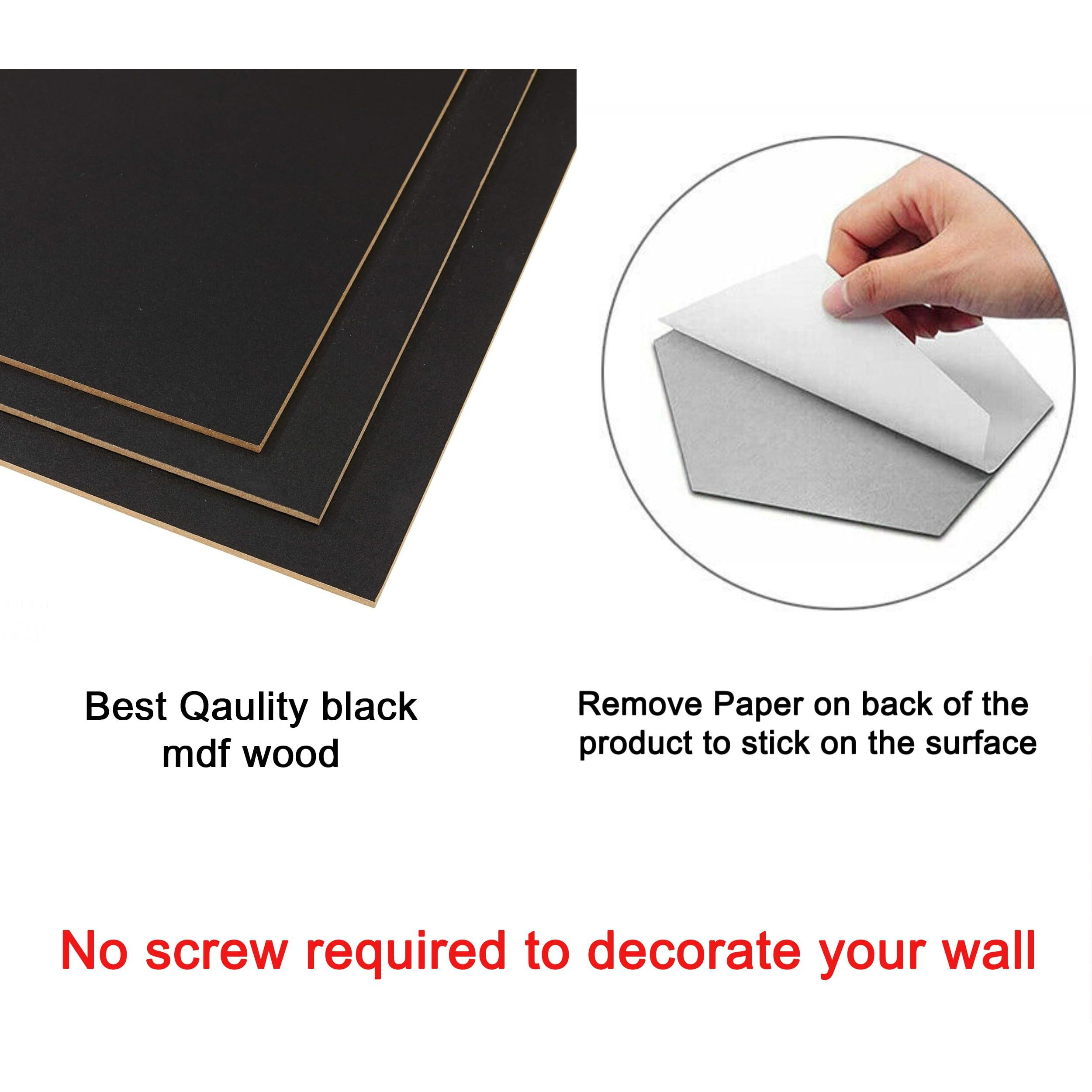 Vah- Kya Bat Hai  Black Colour Stereo Circle Mural 3D Home Dcor Sticker For Home Decoration, Marriage Gift, New, Living Room Decorative Items, House Decoration Items (20 Pieces)