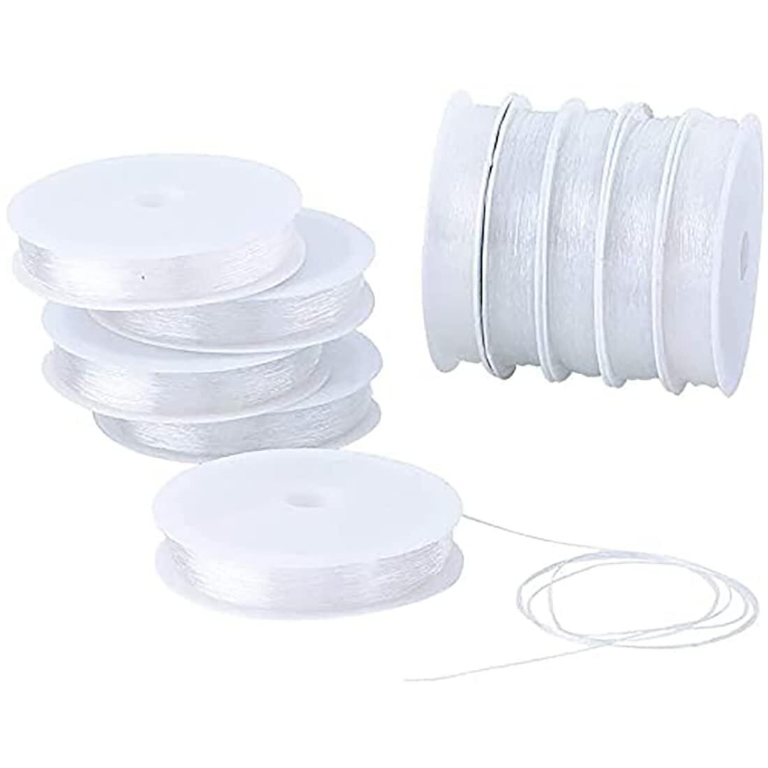 Prokart Premium Stretchy Clear Elastic Stretch Crystal Thread String Cord For Diy Necklace Jewelry Making And Craft Bracelet Beads Thread Making Approx. 10 Meters Per Roll (0.5 Mm, 5)