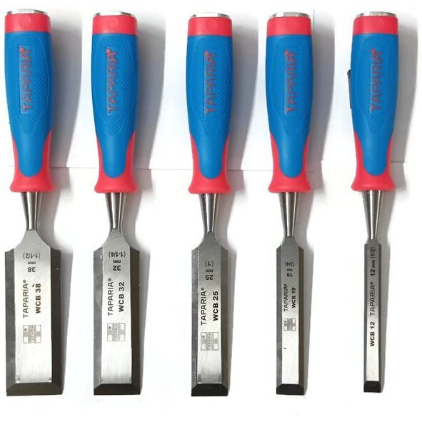 Taparia Wood Working Chisel Set Of 5 Hardened Chisel Set With Carrying Pouch Tool Kit