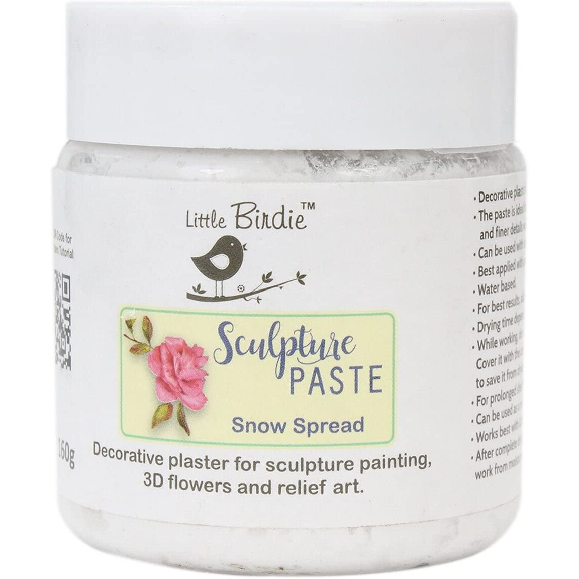 Sculpture Paste 160Gm For Sculpture Painting, 3D Flowers, Relief Art - Snow Spread, Marine Blue, Lavender Mist, Jamaican Bay (Pack Of 4)