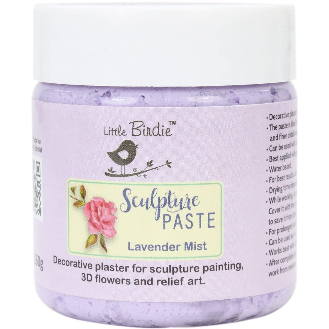 Sculpture Paste 160Gm For Sculpture Painting, 3D Flowers, Relief Art - Snow Spread, Marine Blue, Lavender Mist, Jamaican Bay (Pack Of 4)
