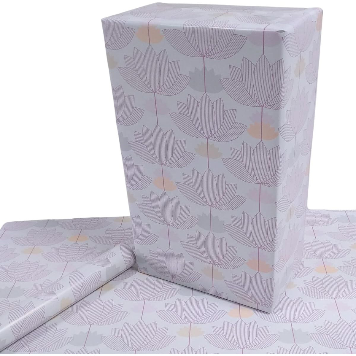 Evince Lotus Gift Wrapping Paper |Spread Joy With Lotus, For Him Her Adult Office Gifting Social Gifts Diwali Xmas And More (Pack Of 25)(70 X 50 Cms Big Sheet)