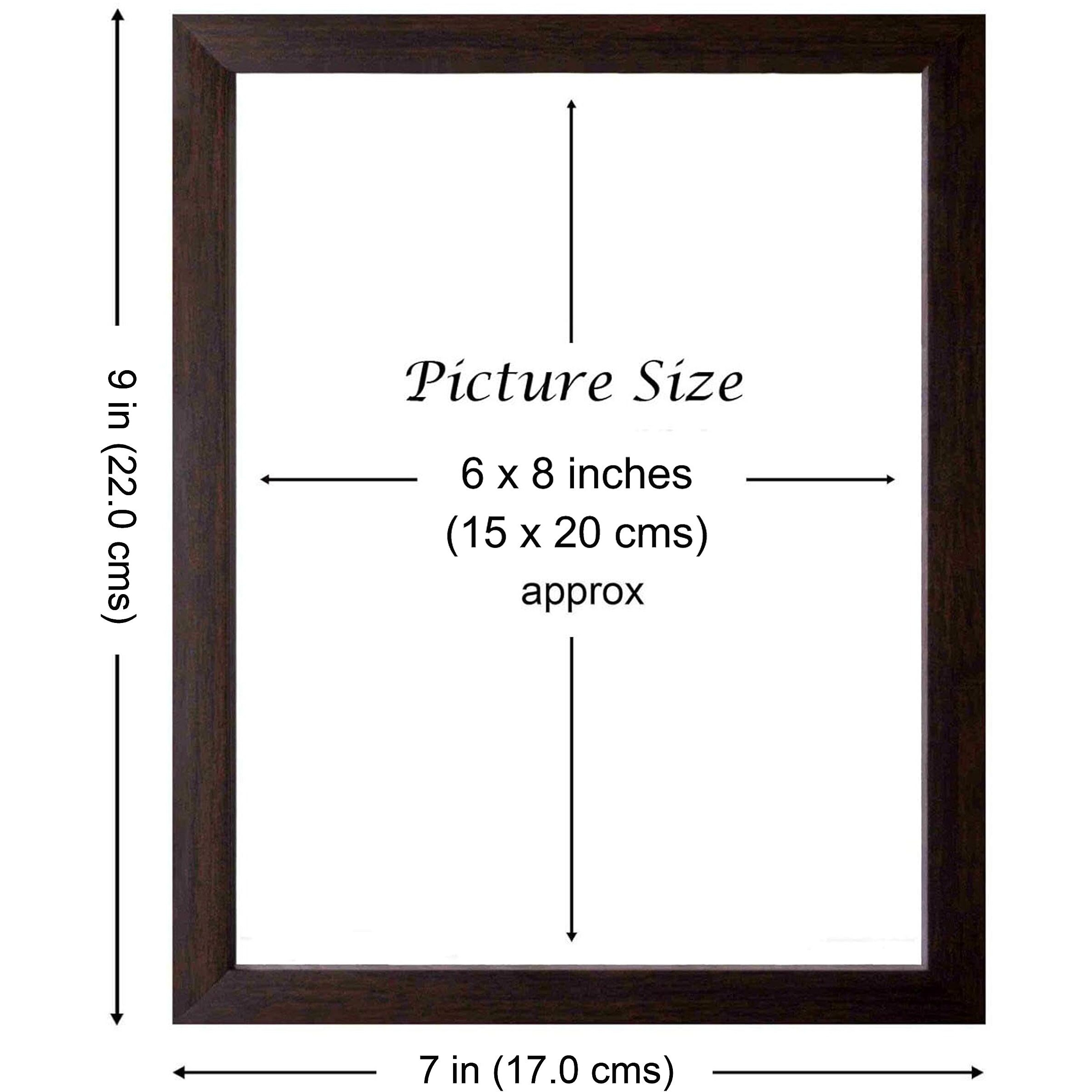 Art N Store Panchmukhi Hanuman Painting/High Contrast Religious Wall Decor Poster With Frame (Mdf Board, 30X23.5X1.5 Cm, Brown)