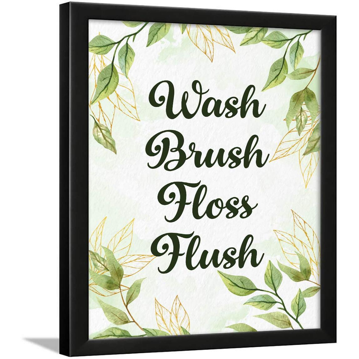 Chaka Chaundh - Bathroom Poster - Bathroom Posters With Frame - Bathroom Quotes Framed Posters - Bathroom Etiquette Poster  Bathroom Rules Poster - (14 X 11 Inches) (Nature-Green)