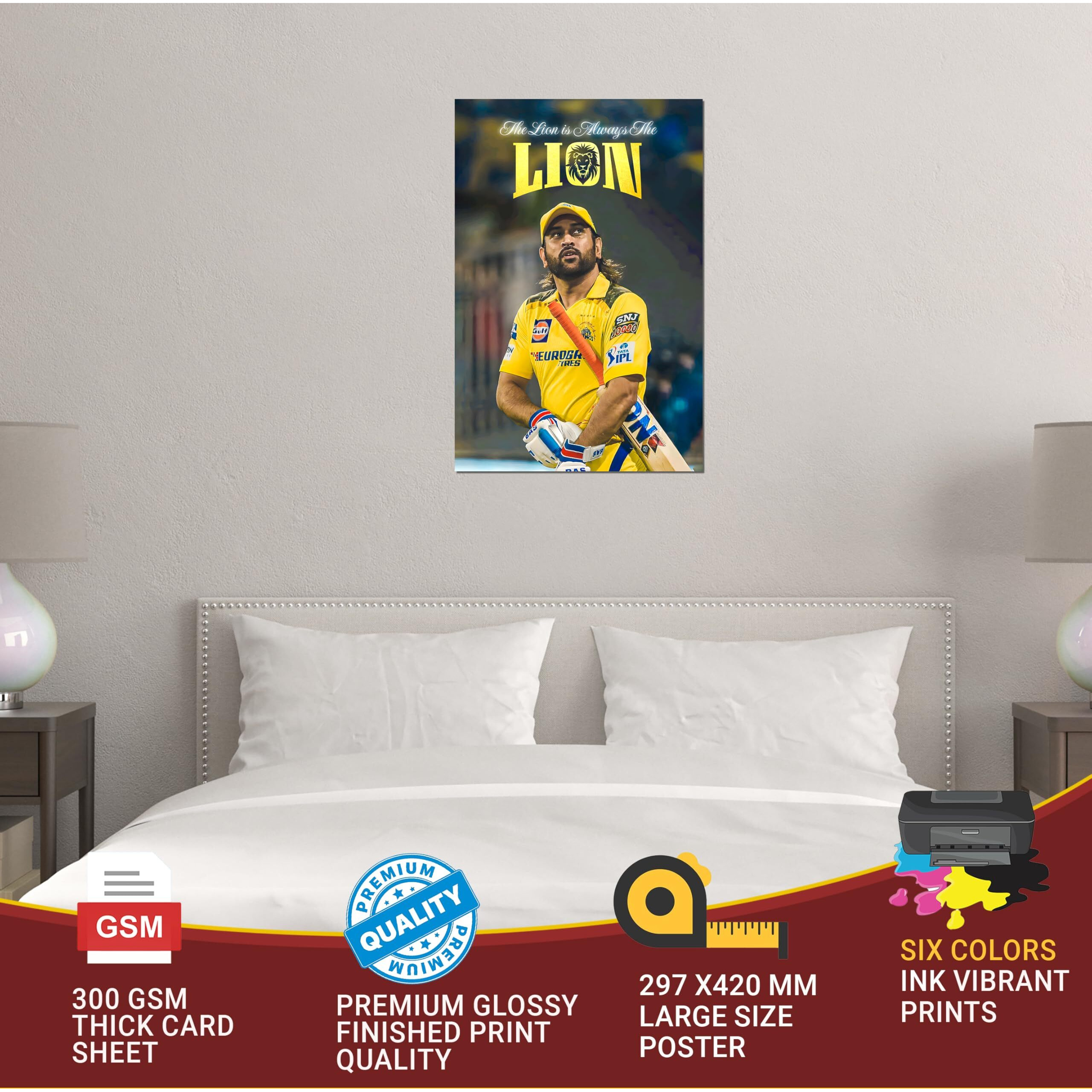 Msd Poster | Dhoni Posters For Wall | Msd Sticker | Dhoni 7 Poster | Dhoni A3 Poster | Thala Dhoni Poster | Dhoni Wall Stickers | Ms Dhoni Posters For Living Room, Home Office