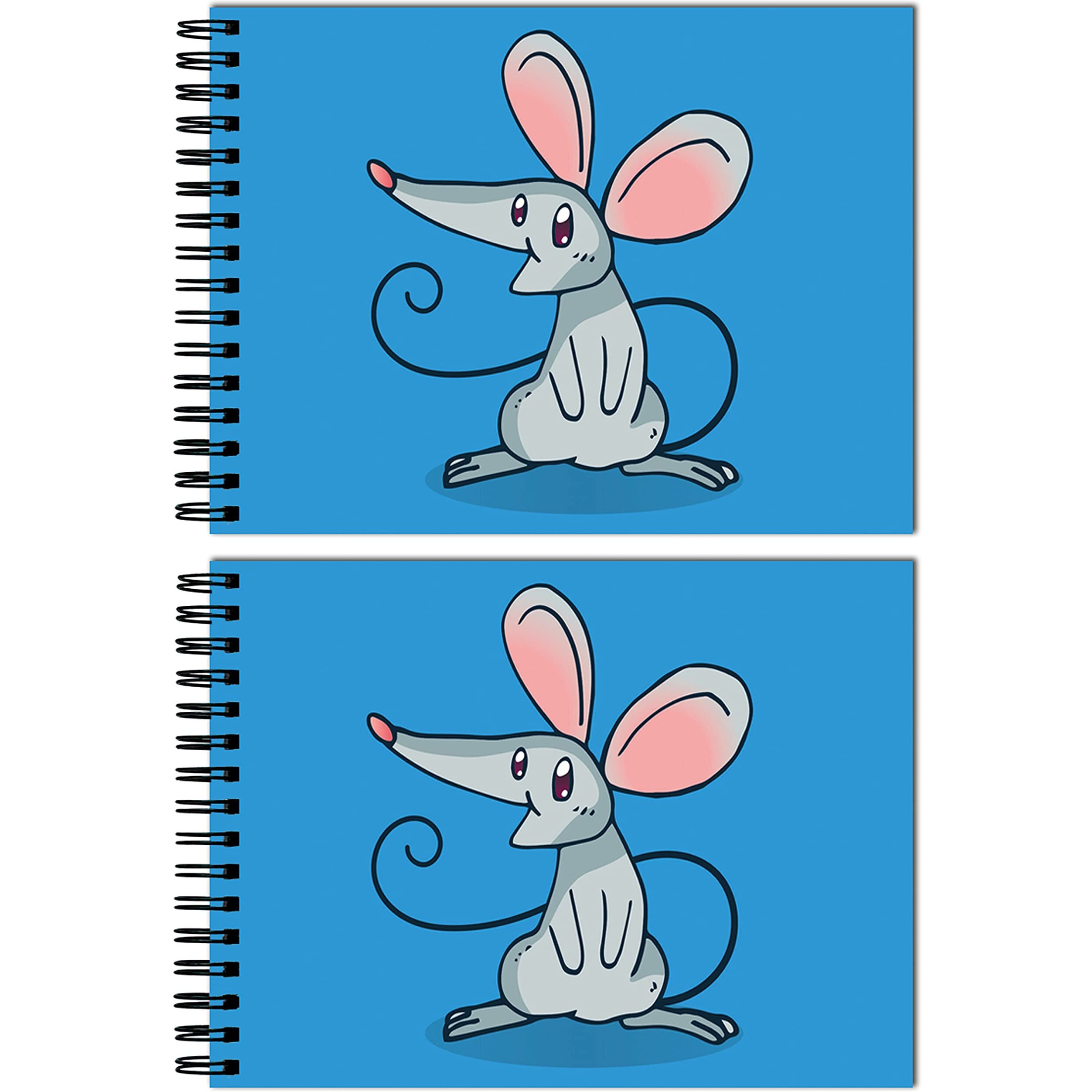 Tinywalk O Sketch Book Drawing Pad Landscape Sketch Book Thick Pages Thick Sheets (A4 Size,100 Sheets/200 Pages, Pack Of 2)