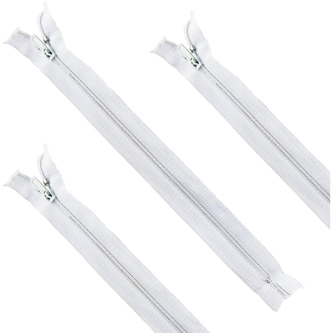 Diy Crafts Pack Of 3Pcs, Diy Crafts White Concealed Or Invisible Zippers For Girls Cloths, Skirts, Clacks Pillows, Etc. Set Of 25 Pcs (Pack Of 3Pcs, Diy Crafts)