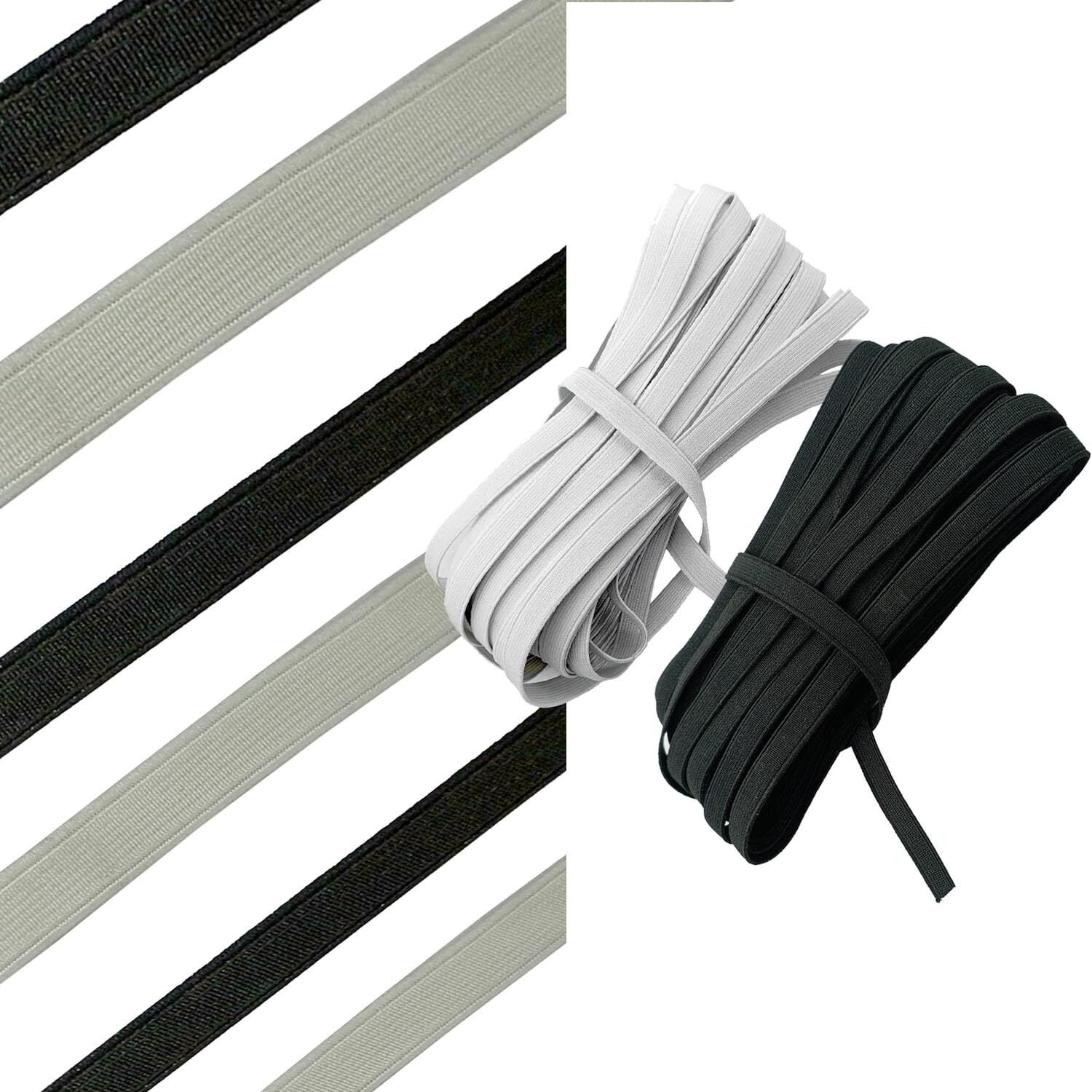 Aakriti Woven Elastic 6Mm, 10Mm & 12Mm Used For Sewing, Stitching, Tailoring, Elastic Pants And Other Diy Items Elastic Each Size & Color 10 Meter (Pack Of 60 Meter)