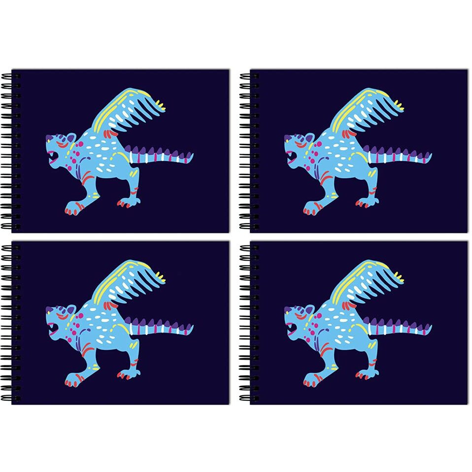 Tinywalk E Sketch Book Drawing Pad Landscape Sketch Book A4 Thick Sheets (A4 Size,100 Sheets/200 Pages, Pack Of 4)
