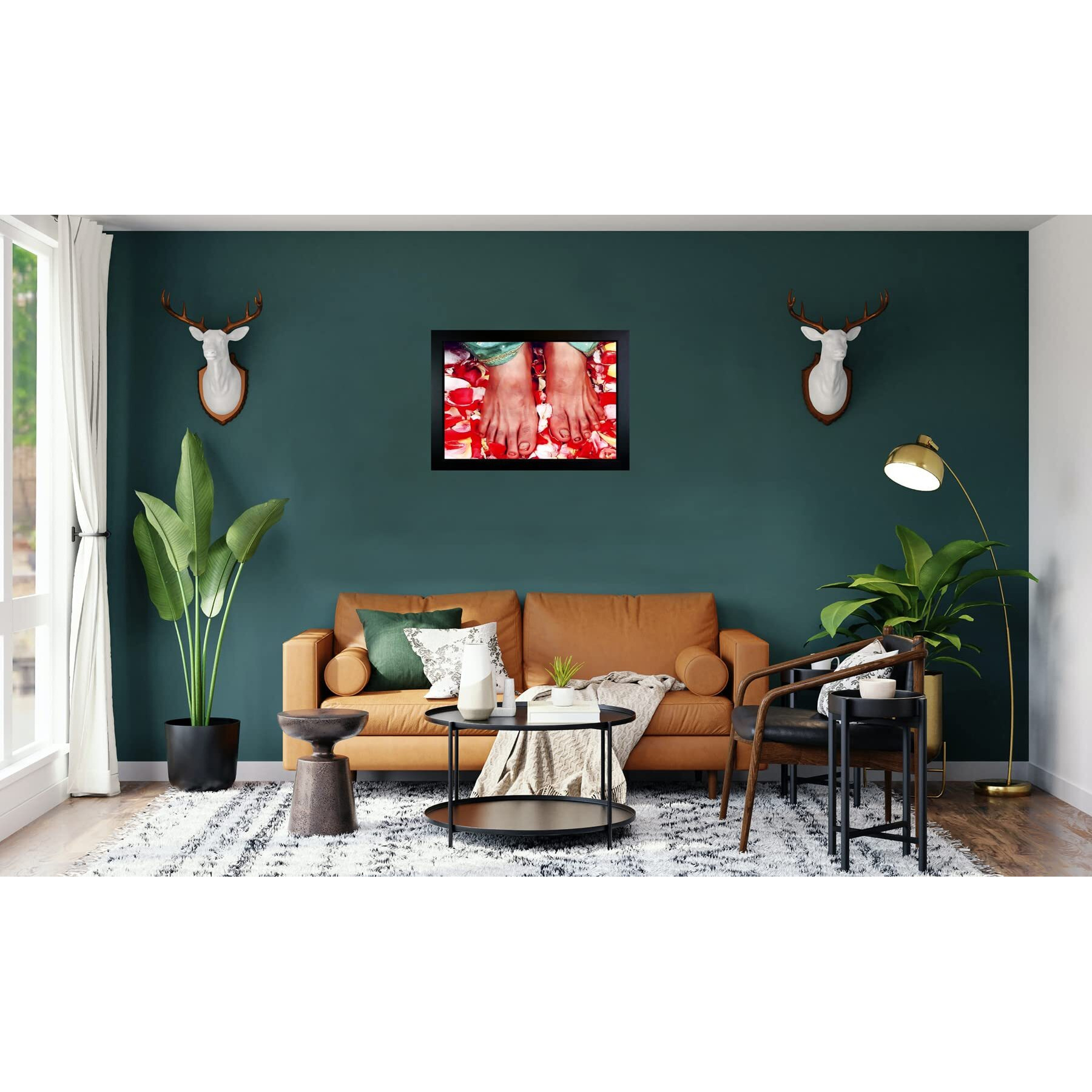 Rv Sales Guru Ji Charan Swaroop Photo Frame Wall Painting For Home Decoration And Gifting (10 X 13.5 Inch) (Charan Swaroop)