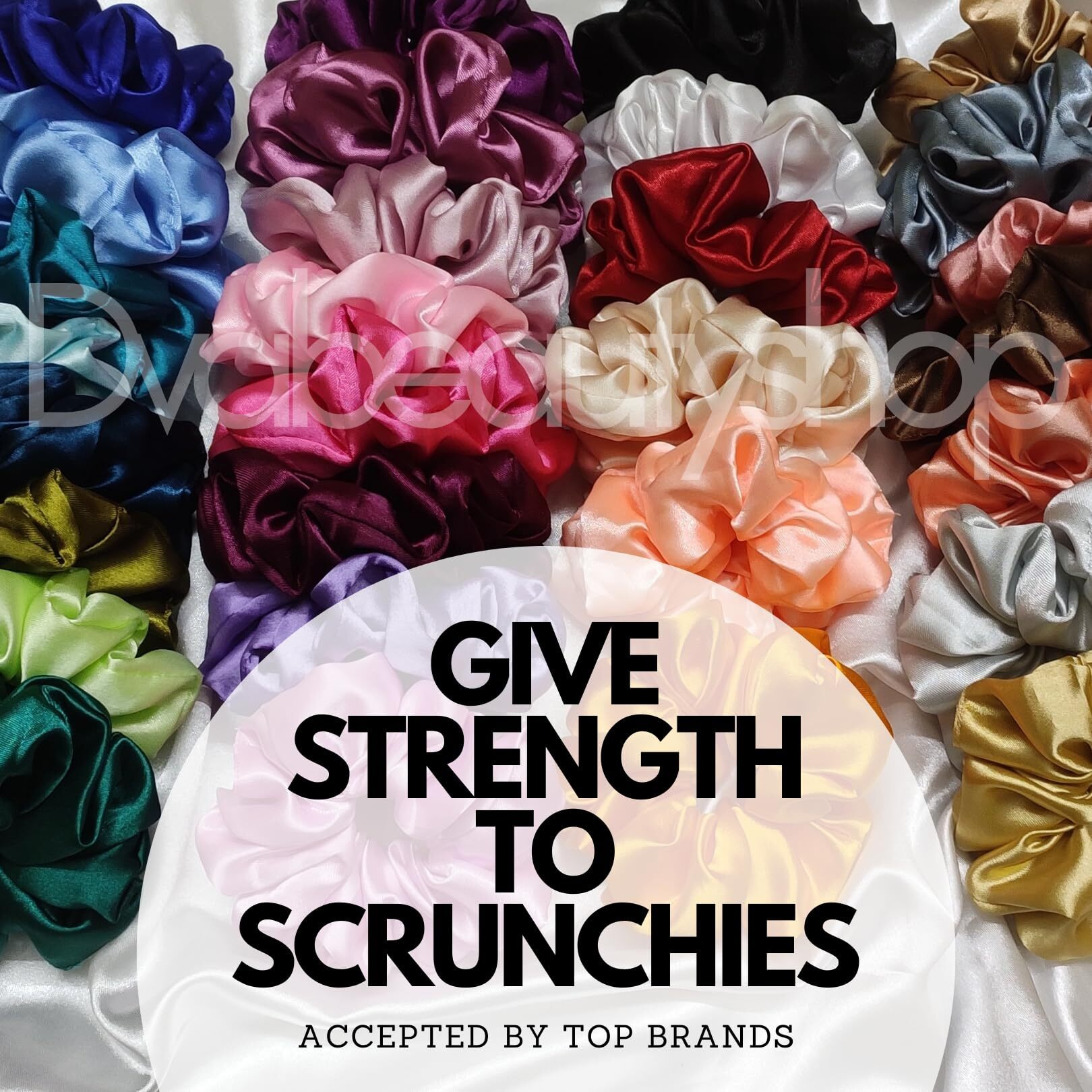 Dvabeautyshop Round Elastic Band For Scrunchies Making, 100 M Length, 1.5-2.0 Mm Width, Strong And Stretchy (White)