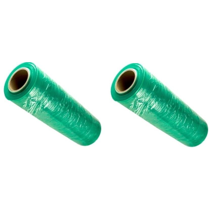 Amit Marketing Compostable Packing Cling Film - 100 Mtr I 70 Micron, 12 Inch (300 Mm) I Multipurpose Wrap Roll I For Packaging & Safety Needs, Gift, Bakery Items, Bouquet, Diy Crafts - Green (3 Pcs)