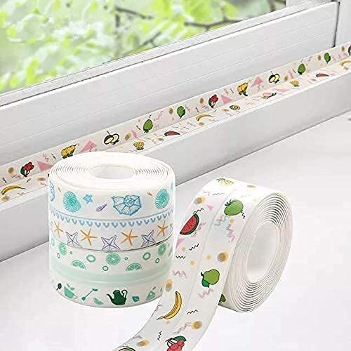 Waterproof Tape For Kitchen Sink Oil Proof Caulk Tape Strip Self Adhesive Bathroom Corner Caulking Sealing Tape Gap Sealer Waterproof Tape For Platform Basin Toilet
