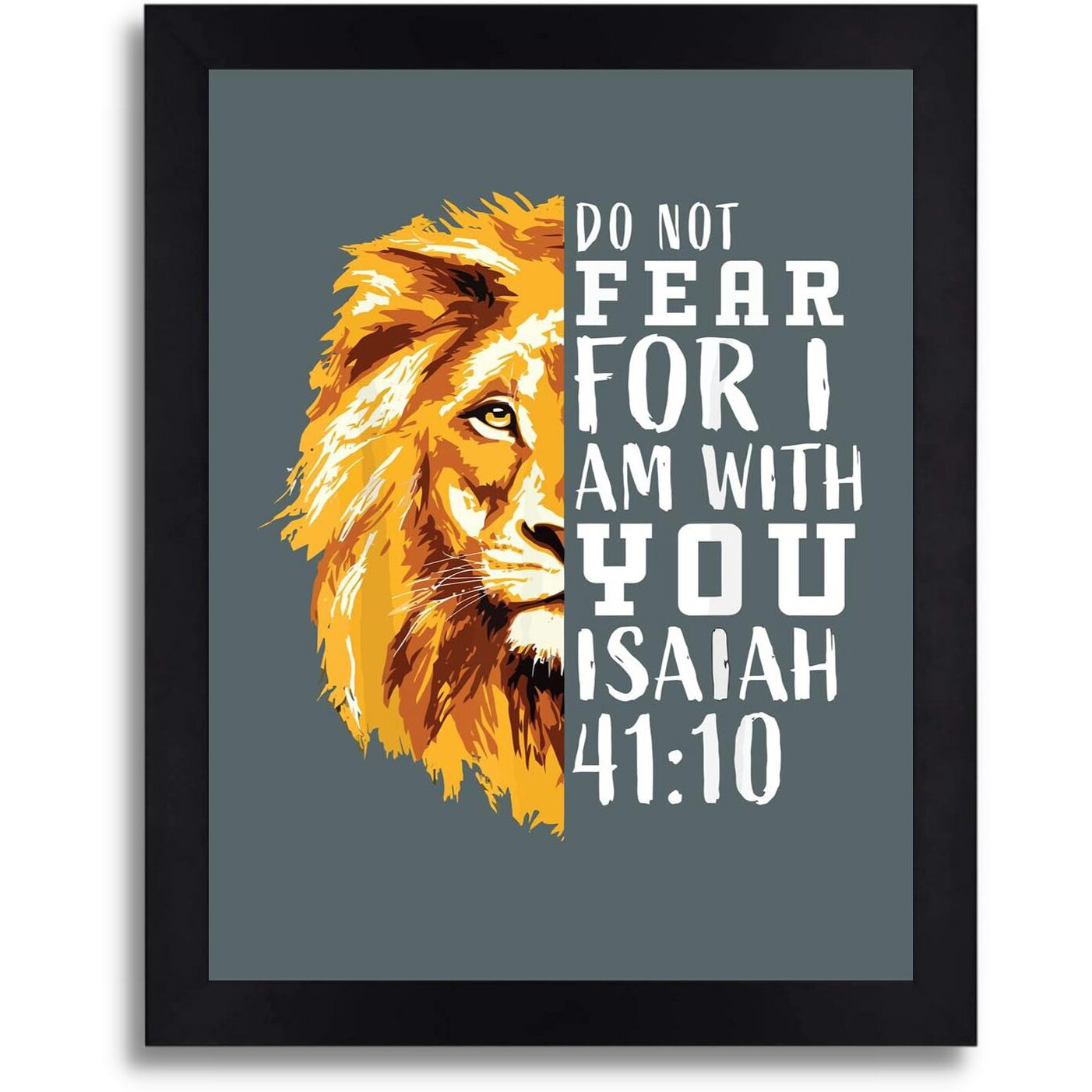 Interio Crafts Isaiah 4110 Motivational Wall Frames - Inspirational Quotes Wall Frames For Office Or Home Wall Decor - Poster With Frame - Synthetic Wood - Black Frame - 13 X 10 Inches S98