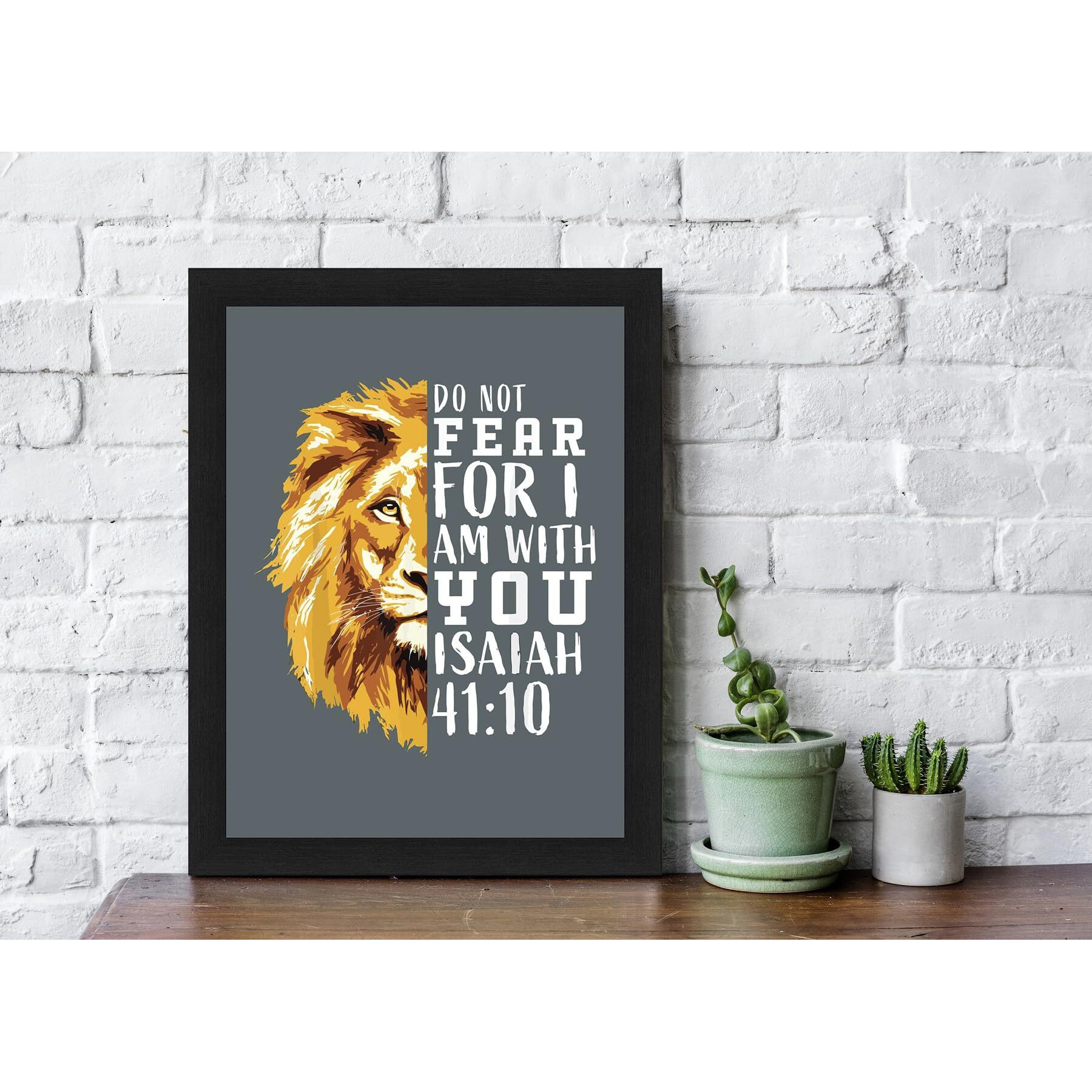 Interio Crafts Isaiah 4110 Motivational Wall Frames - Inspirational Quotes Wall Frames For Office Or Home Wall Decor - Poster With Frame - Synthetic Wood - Black Frame - 13 X 10 Inches S98