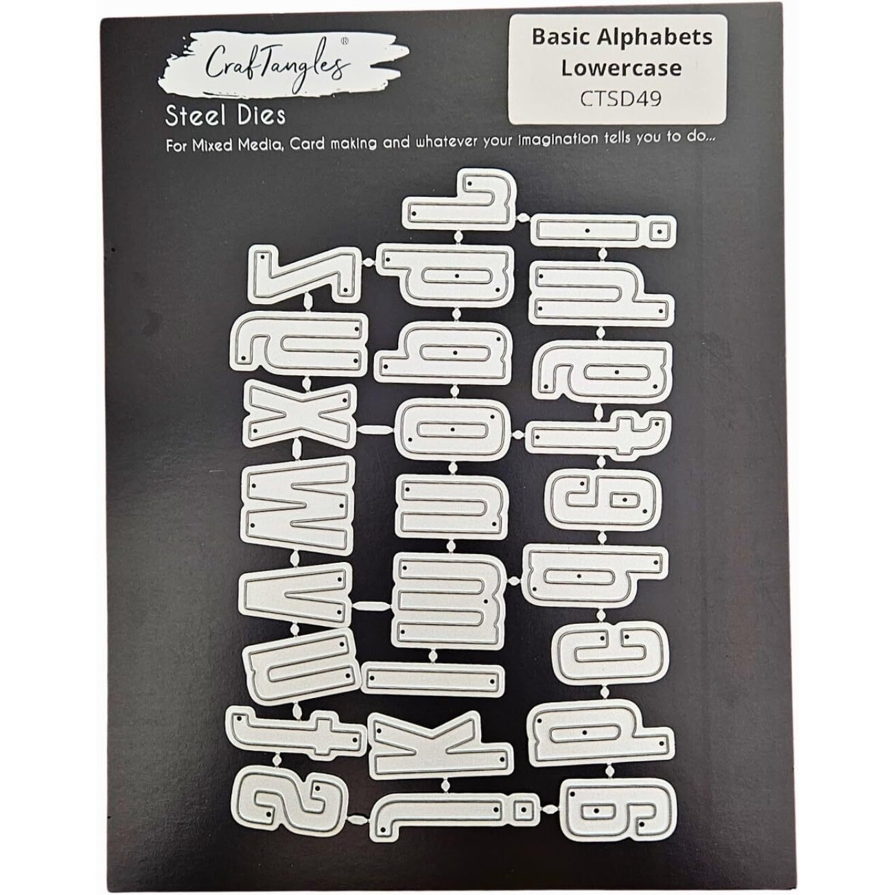 Craftangles Steel Dies - Basic Alphabets - Lowercase (Set Of 26 Dies)