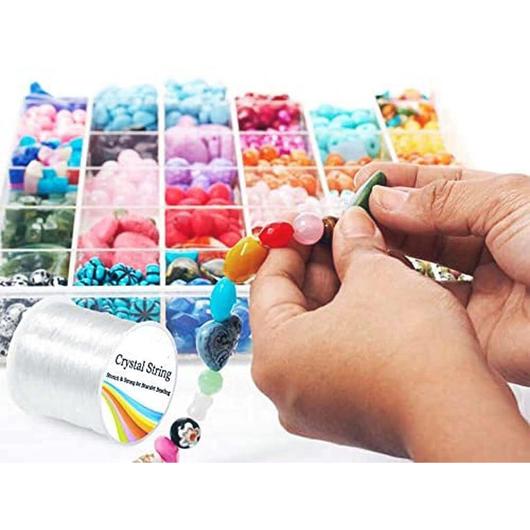 Diy Crafts 1 Pc, Tangus, Elastic String, Non Stretchy Bracelet String Crystal String Bead Cord For Bracelet, Beading Jewelry Making Beading Invisible C(1 Pc, Tangus)