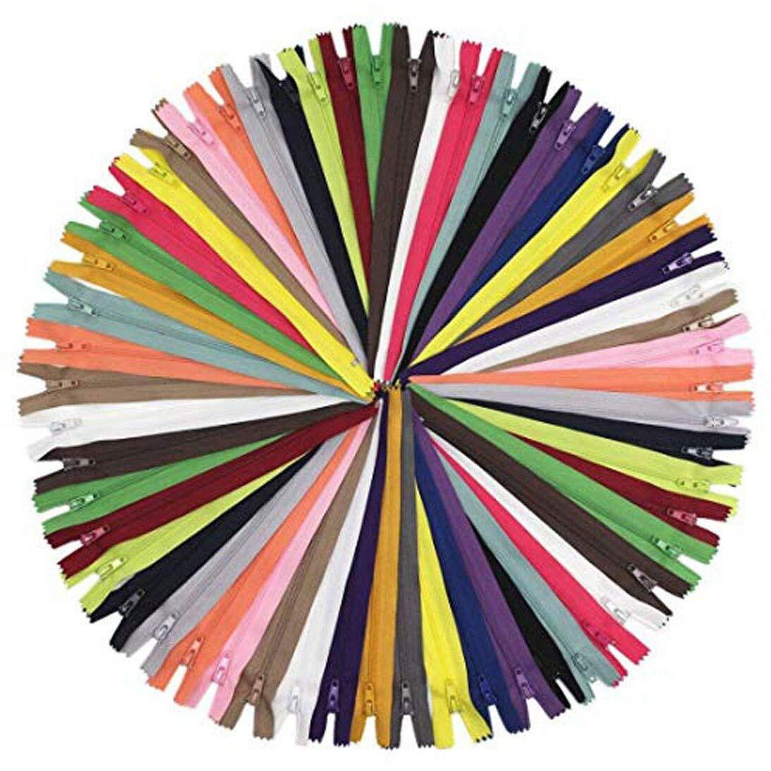 Diy Crafts Design  No 2, Pack Of 50 Pcs, Nylon Coil Zippers Bulk For (Design  No 2, Pack Of 50 Pcs)