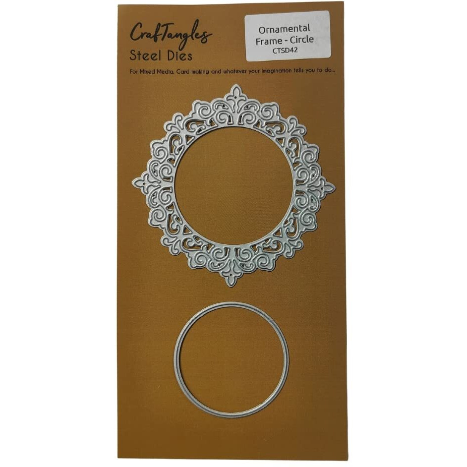 Craftangles Steel Dies - Ornamental Frame - Circle (Set Of 2 Dies)