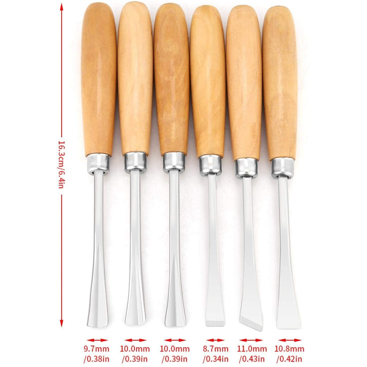 Kabeer Art 6 Pcs Wood Carving Chisel Set For Home And Professional Use