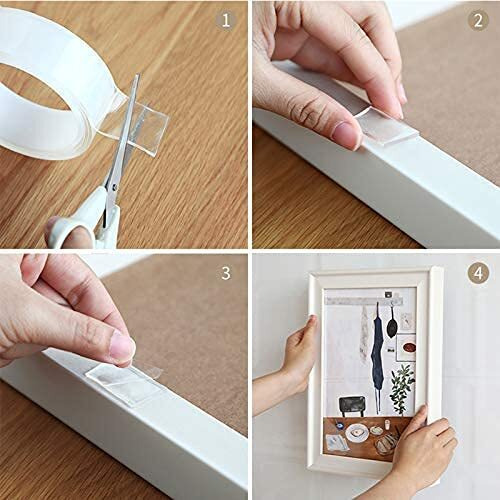 Adhesive Grip, Double Sided, Double Sided Tape For Wall, Reusable Washable, Removable, Anti-Slip Gel Tape For Metal, Nano Grip Tape, Glass, Home, Office & Decoration Nano Tape 3 M
