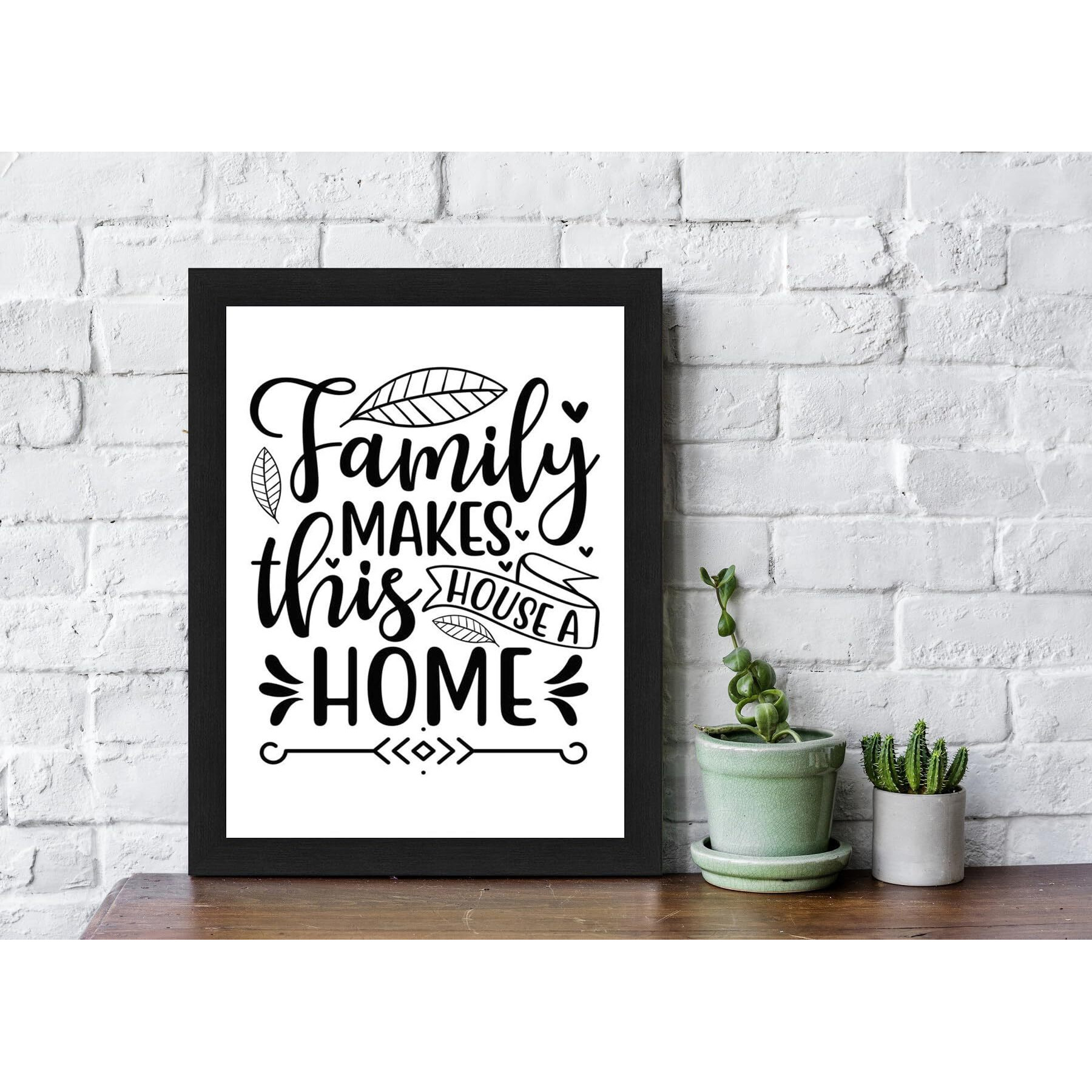 Interio Crafts - Positive Quote Wall Frame For Home Decor - Inspirational Framed Poster For Living Room, Bedroom Or Kitchen Wall Decoration - Black Frame - 13 X 10 Inches