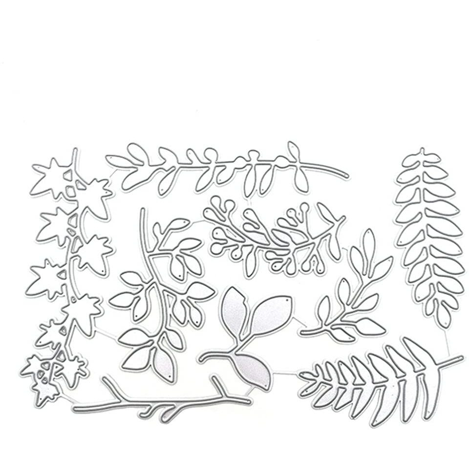 Artibetter 1 Set Leaf Cutting Die Carbon Steel Cards Making Die Cut Embossing Stencil