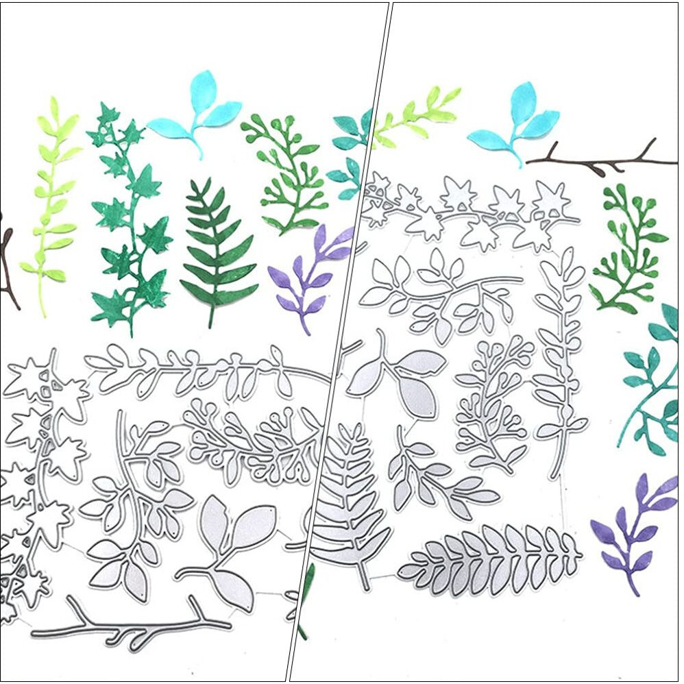 Artibetter 1 Set Leaf Cutting Die Carbon Steel Cards Making Die Cut Embossing Stencil
