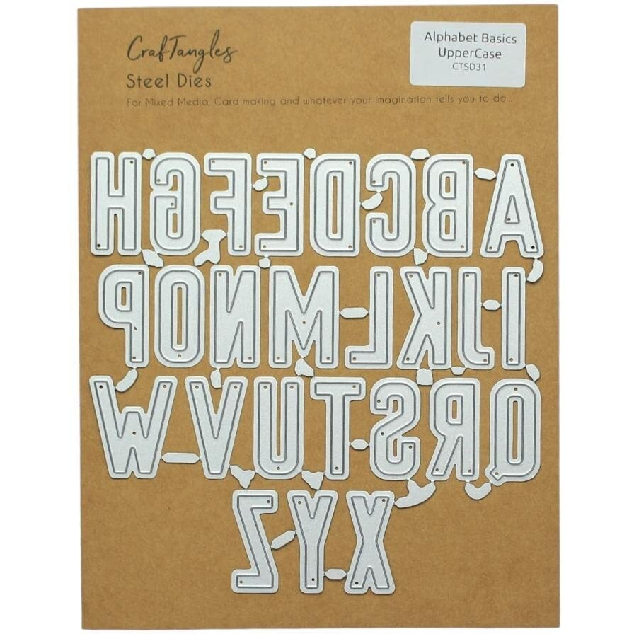 Craftangles Steel Dies - Basic Alphabets Uppercase (Set Of 26 Dies)