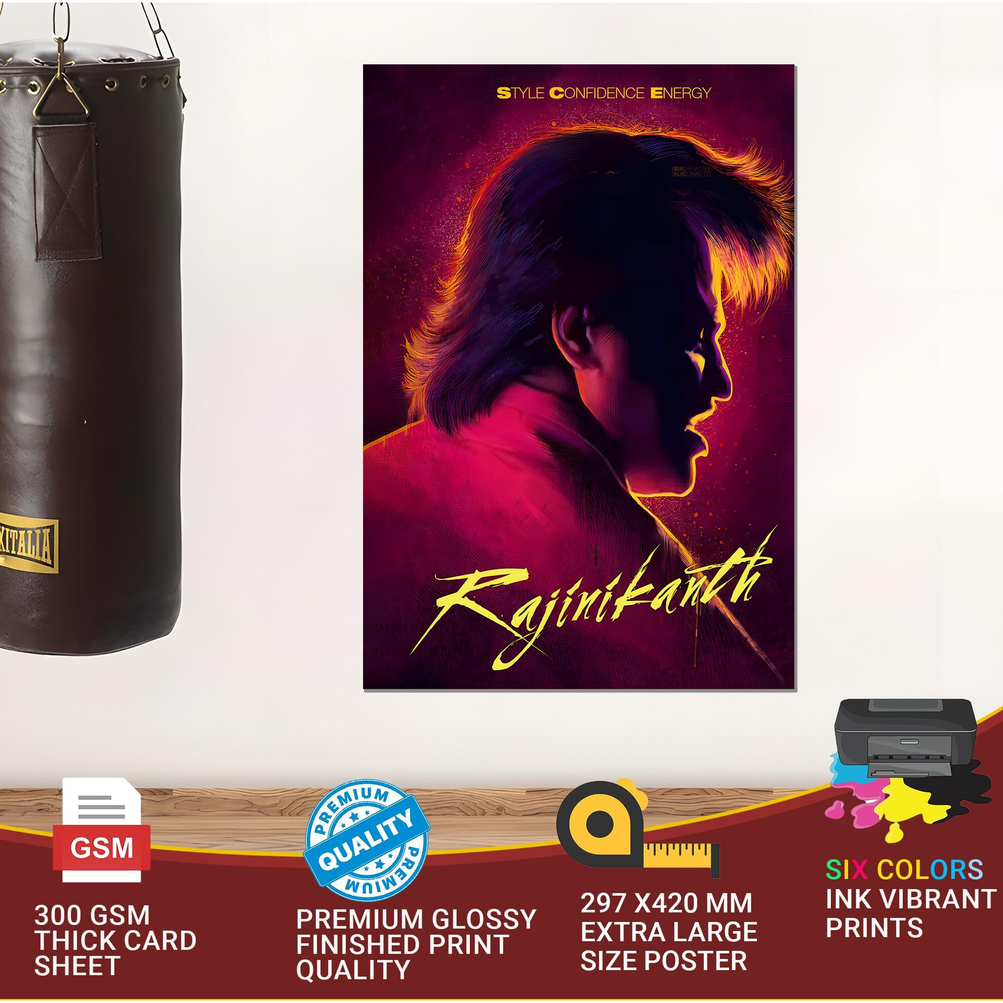 Rajinikanth Wall Posters | Rajini Thalapathy Wall Sticker | Thalapathy Rajini Kollywood Movie Posters | Rajinikanth Wall Stickers | Rajini Photo Sticker