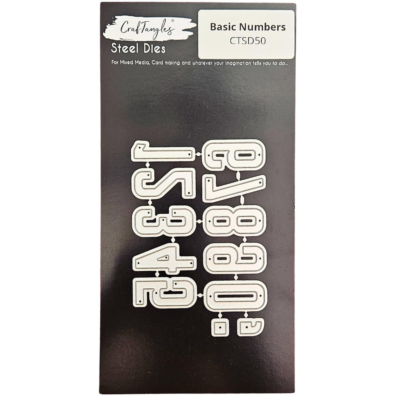 Craftangles Steel Dies - Basic Numbers (Set Of 12 Dies)