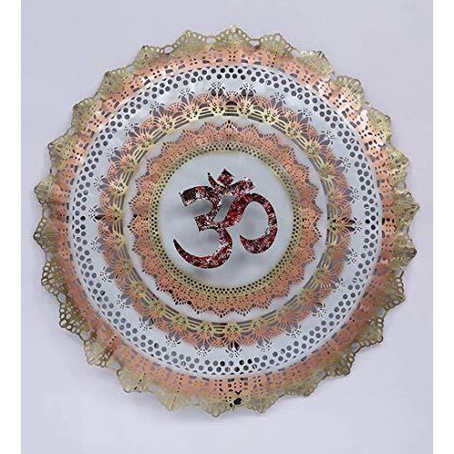 Kokomoon Metal Iron (Om Circle Mini) Decorative Wall Art/Sculpture For Home Living Room/Bedroom/Hotels/Office/Cafe Etc. Size (24 * 3 * 24 Inch - Multicolor)