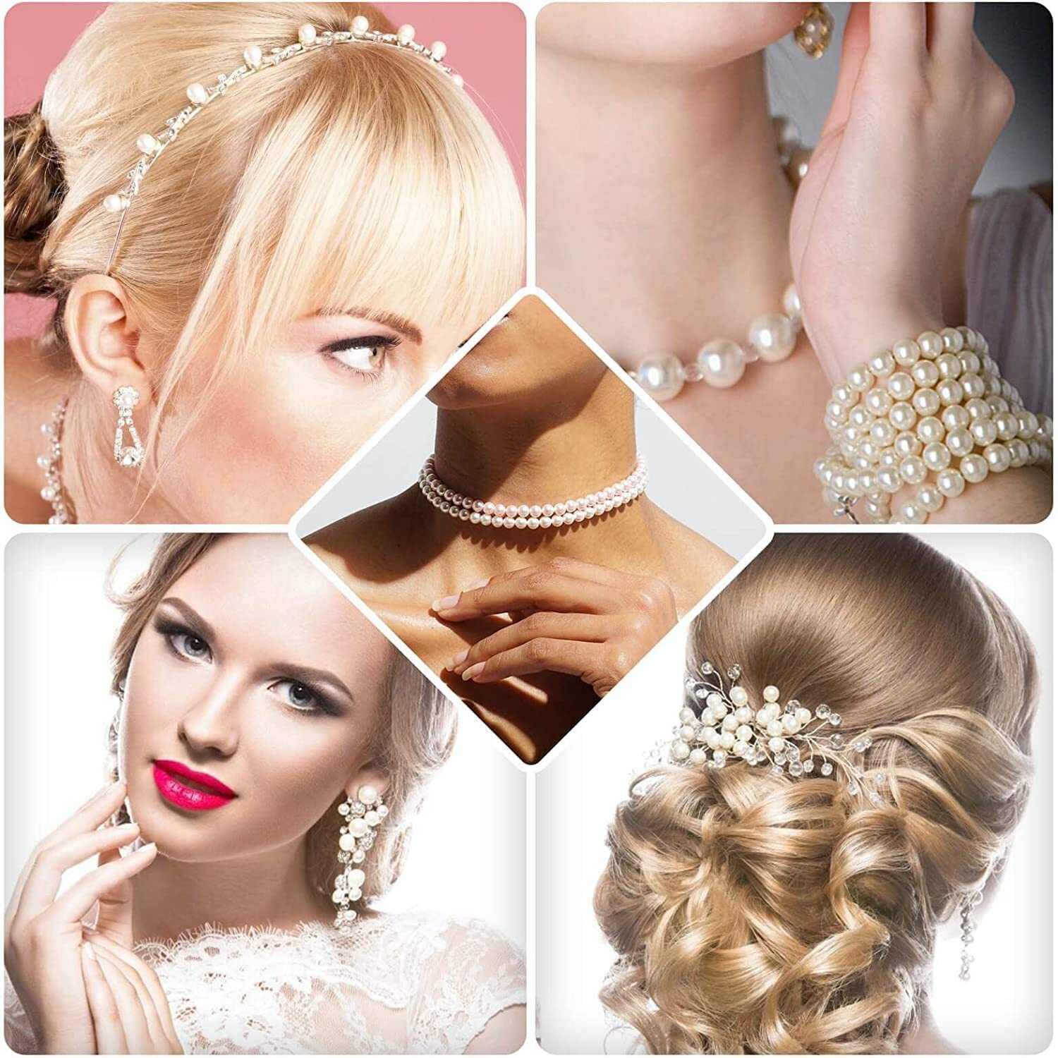 Kumishri Attire Ivory Pearl Beads, 800 Pcs (8 Mm) Use For Jewellery Making, Bracelet, Necklace, Round Shape Pearls, Sewing Crafts, Decoration, Scrap Booking Craftwork And Decorations, Embroidery Work.